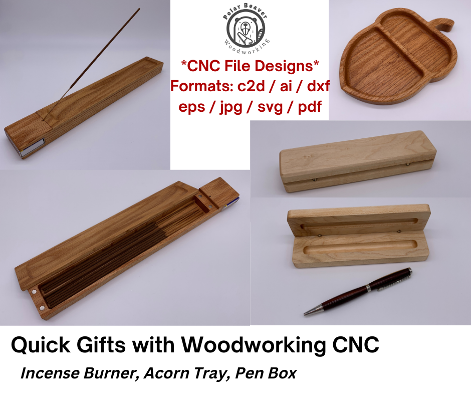 CNC Design Files for Small Woodworking Gifts – Polar Beaver Woodworking