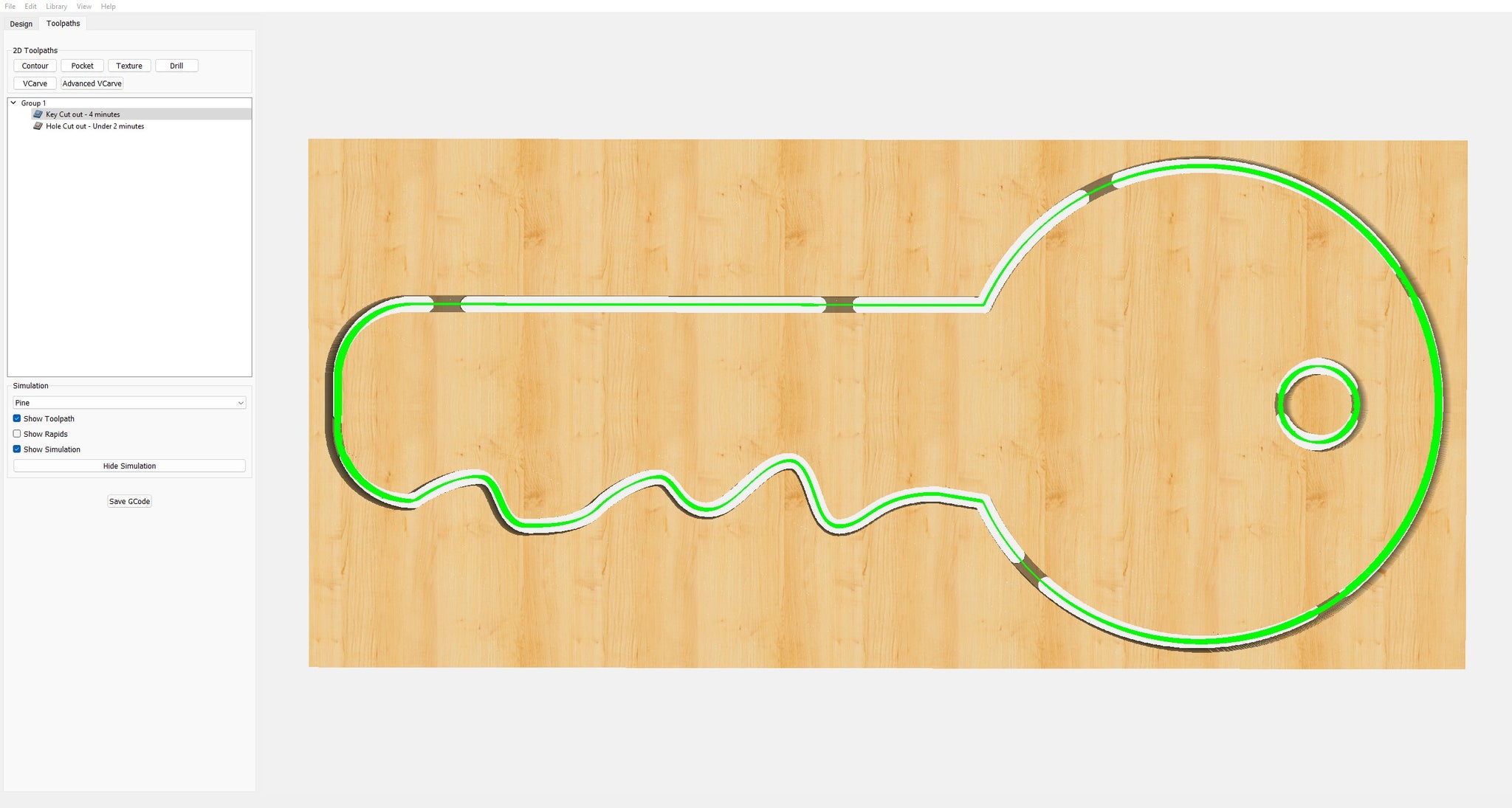 Key Shaped Hanger CNC Design File
