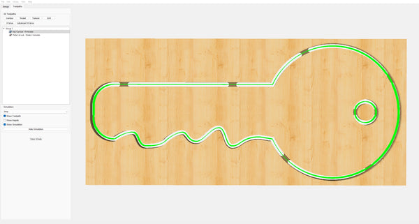 Key Shaped Hanger CNC Design File